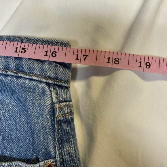 Old Navy Denim Midi Skirt Women’s 10 Blue Front Slit EUC - Picture 8 of 10